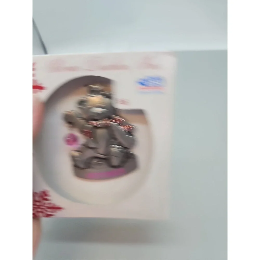 Vintage Christmas ornament Gloria Duchin Teddy Bear October Birthstone